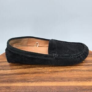 Gentle Souls Shoes Women's 7.5 Black Suede Leather Mina Driving Flats Loafers